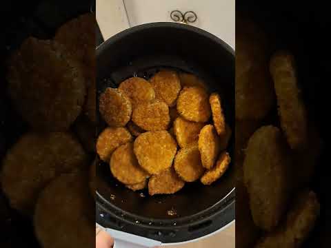 Rich farm fried pickles in air fryer.