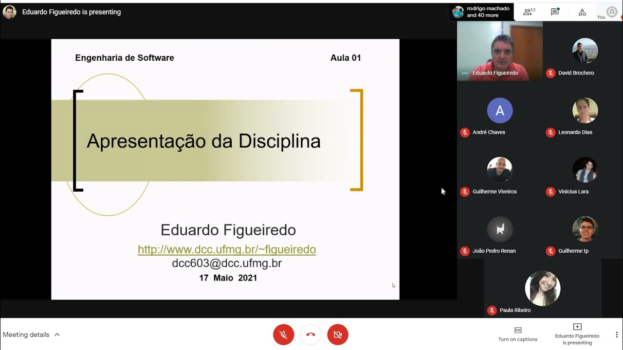 Engenharia de Software - Aula 01 (17/05/2021).