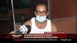 Ciudadanos disfrutan de actividades recreativas horas previas al toque de queda