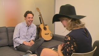 Andy Jordan jokes with ex-girlfriend, in interview about tour and new music video