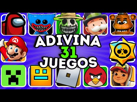 Adivina 31 JUEGOS Por La Canción😃🎶Poppy Playtime💙Fnaf🐻Minecraft💚 Zoonomaly 💚Angry Birds❤️Mario❤️