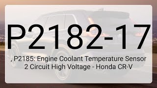 OBD Code p2182 Guide to Repair