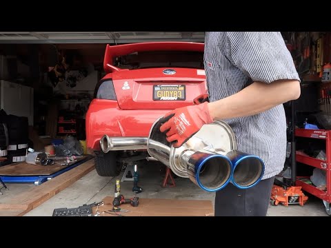 Invidia Q300 Catback Exhaust Install on a 2013 Subaru Impreza WRX STi Sedan