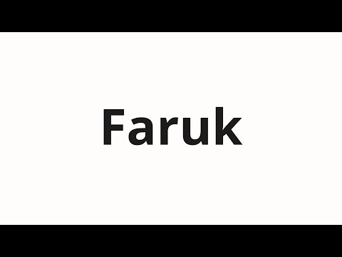 How to pronounce Faruk | Фарук (Faruk in Russian)
