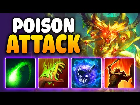 Crazy Combo Double Poison Effect On Attack | Dota 2 Ability Draft