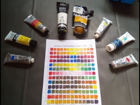 How to make your own color mixing chart? ( with free downloadable grid)