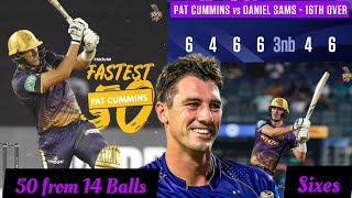 Pat Cummins IPL Fastest Fifty|Pat Cummins 14 Balls Fifty|Pat Cummins KKR|Pat Cummins Sixes KKR Vs MI