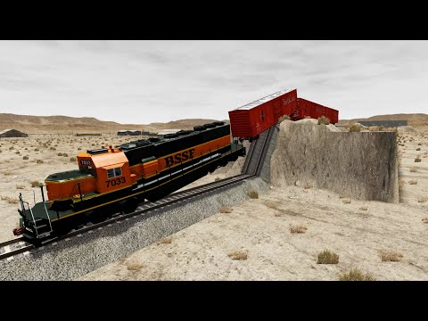 Trains vs Unfinished Railway – BeamNG Drive