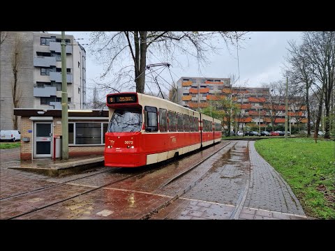 HTM tram 6 Den Haag Leyenburg - Leidschendam Noord v.v. | regen | BN GTL8 3072 | 2023