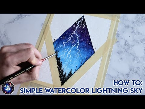 HOW TO PAINT: Simple Watercolor Lightning Diamond