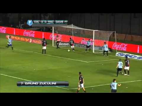 Gol de Zuculini - Colón 0 - Racing 1. Torneo Inicial 2013, fecha 1.