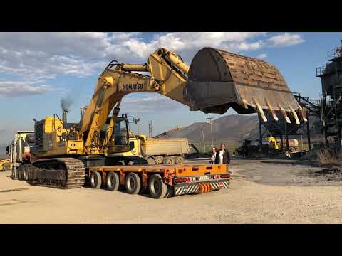 Transporting The Komatsu PC800 With Goldhofer Trailer - Fasoulas Heavy Transports