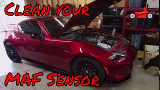 Miata MAF Sensor Cleaning.  Running rough?  Clean the MAF Sensor.