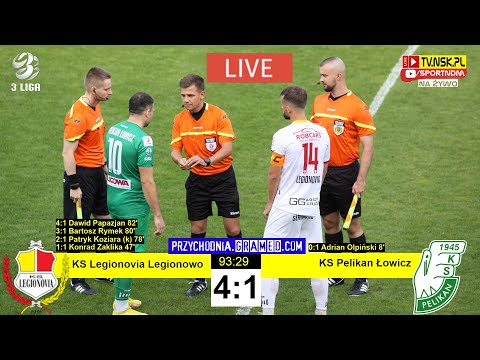 tv.nsk.pl [NA ŻYWO] KS Legionovia Legionowo - KS Pelikan Łowicz 4:1 (0:1) 2022-09-24 g. 16:00