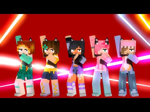 ME TOO COUPLE DANCE MEME SUPER LUKCY LUCKY STAY APHMAU PRETTY GIRLS- MINECRFT #shorts