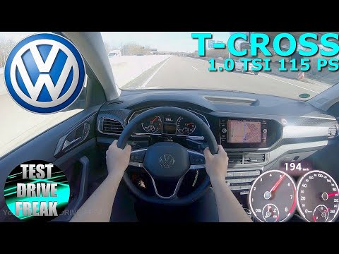 2020 VW T-Cross 1.0 TSI 115 PS TOP SPEED AUTOBAHN DRIVE POV