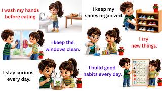 100 Daily Use Good Habits in English | Everyday English Sentences | A1–A2 English Speaking Practice
