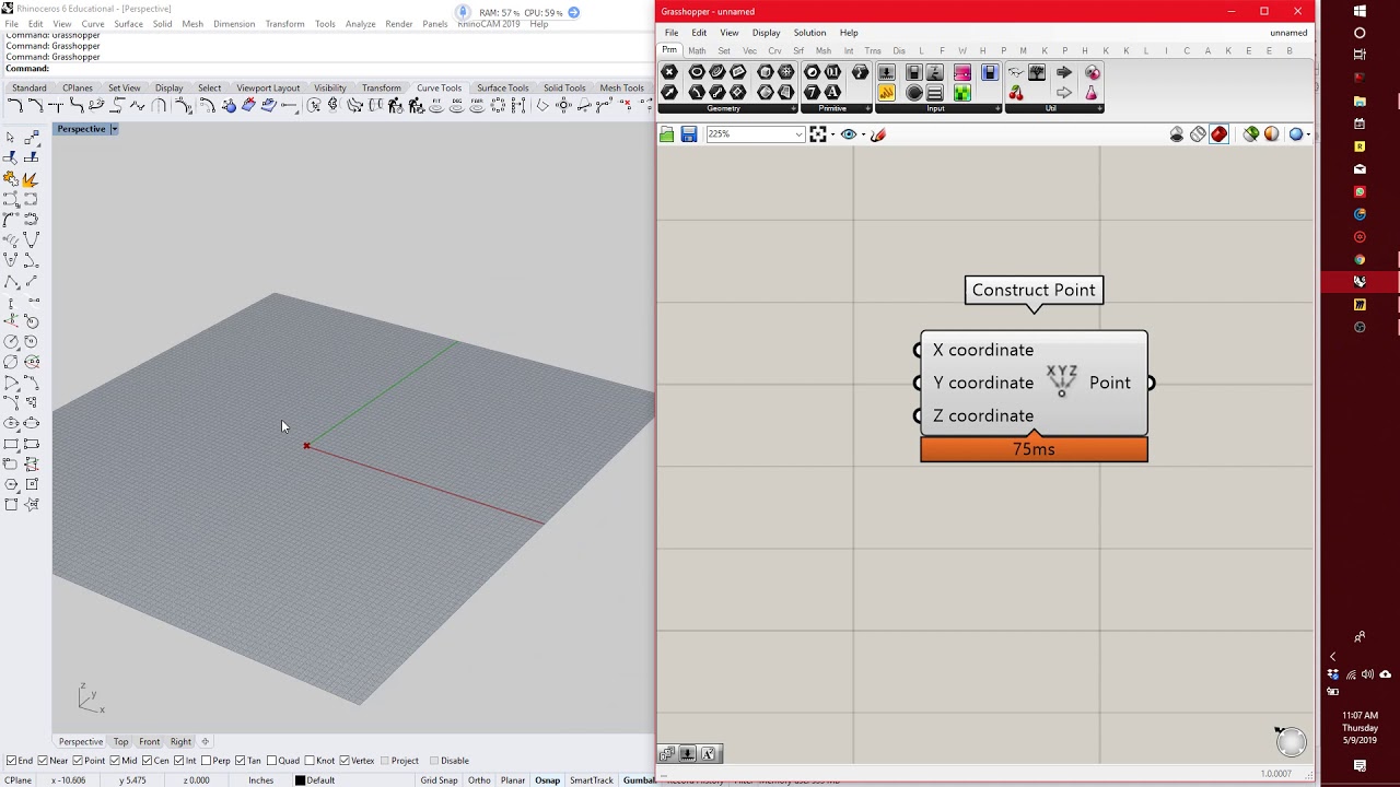 Grasshopper Tutorial 1. Interface Intro