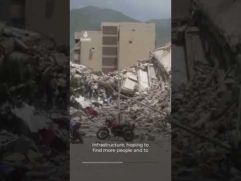 Hundreds trapped beneath buildings a day after Venezuela’s twin earthquakes | AJ #shorts