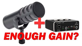 Samson Q9X with Behringer UM2 - Gain Test