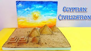 Egyptian Civilization model | Great Pyramid of Giza cardboard model| History Project