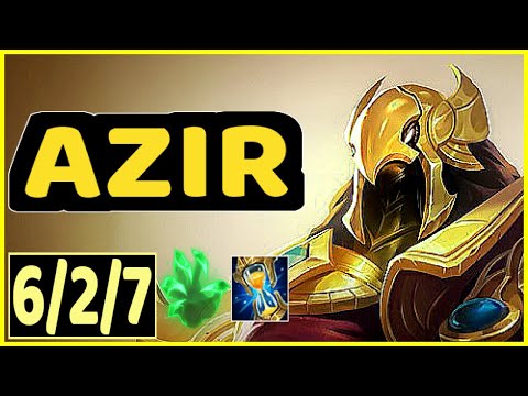 AZIR VS VIKTOR - 6/2/7 KDA MID GAMEPLAY