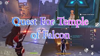 Temple of the Falcon Quest and Guide on How To finish Genshin Impact Adventure Rank 15 Quest
