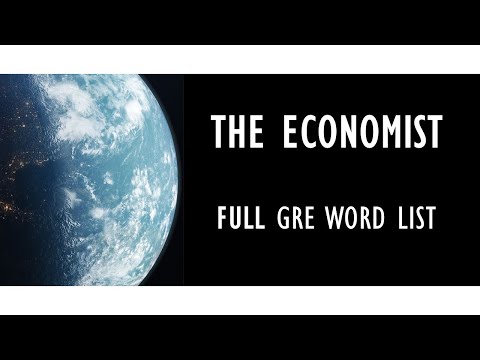 The Economist: Most Common GRE Vocabulary - A 3 Hour Word List Organized by Difficulty
