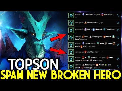 TOPSON [Leshrac] Spam New Broken Hero 8 Games in a Row Dota 2