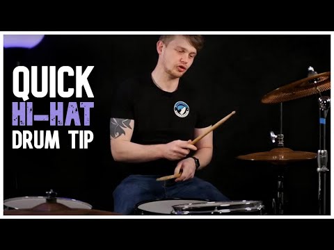 How to play 16th notes on hi hat with one hand drum technique lesson