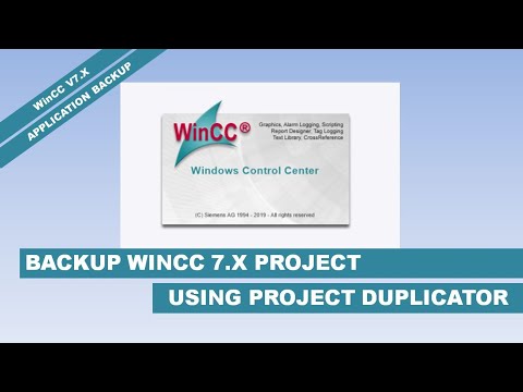 WinCC 7 Application backup using Project Duplicator