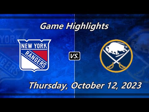 Game Highlights | New York Rangers vs Buffalo Sabers | 10-12-23