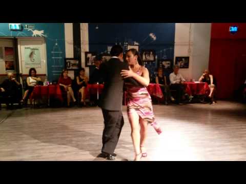 Johana Copes  and  Joaquin Besga  are  dancing  to  the  vals  "  Sonar Y Nada Mas  "  by  Alfredo De Angelis  in  2014