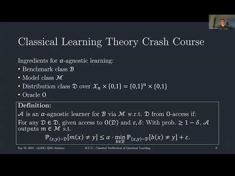 Classical Verification of Quantum Learning