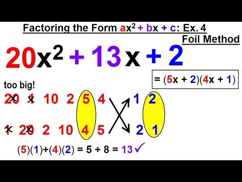 Algebra Ch 6 Factoring 1 of 55 What is a Factor