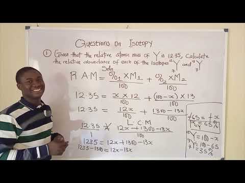 2025 Jamb Class on Percent Abundance of Isotopes Calculations