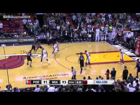 LeBron James Game Winner & Chris Bosh BIG Block March 24 2014