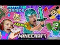 MINECRAFT MINI-GAMES #2 Batman vs FGTEEV Chase ARENA BATTLE & Hello Neighbor Carnival Challenge Map