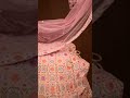 Stuti Baby Pink Raw Silk Lehenga With Zari Work Shorts