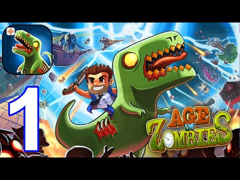 Age of Zombies - Gameplay Walkthrough Part 1 Story Mode Prehistoric (iOS, Android)