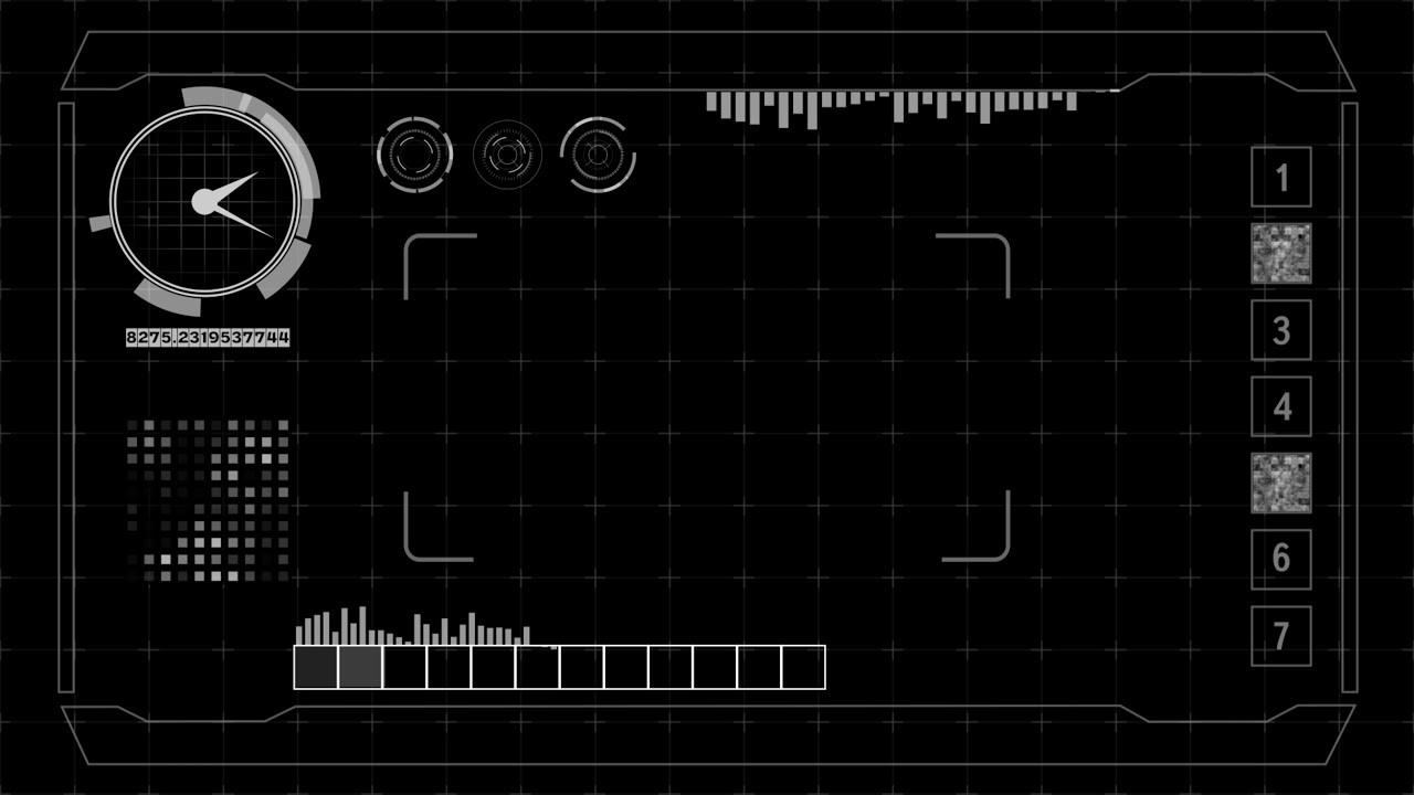 Futuristic HUD universal Screen Data, 4K