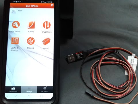 SPEKTRUM AS3X PROGRAMMER APP CONNECTION WITH USB RX/TX CABLE NOT THE BLUETOOTH . MUST SEE........