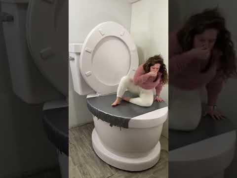 CANNONBALL Contest in Worlds Largest Toilet Covered with 100 Layers of Duct Tape #shorts