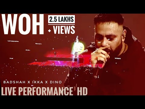 WOH song stage performance HD  / badsaha pagal tour / @badshahlive @DinoJames @ikka  #badshah
