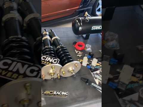 New suspension on the NSX! 🏎️ @bcracingna X @stanceparts X @swiftsprings #nsx #aircups #coilover