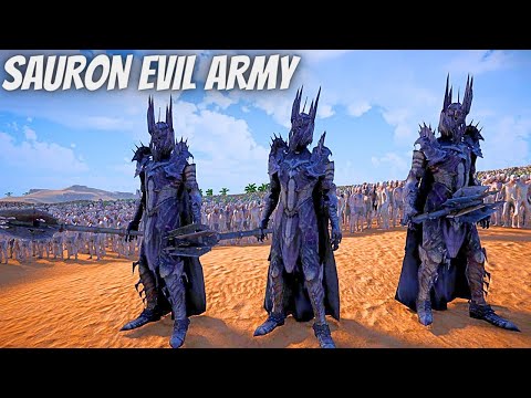 SAURON LEAD EVIL ARMY ATTACK ALLIED ARMIES IN THE DESERT - WARHAMMER 40K - UEBS 2