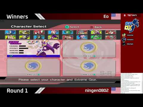 FBNewbie4 | Eo vs ningen | Winners Round 1 | Sonic Riders DX 1.0.1 Online Tournament