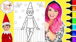 Coloring Elf on the Shelf Christmas Coloring Page | Ohuhu Art Markers