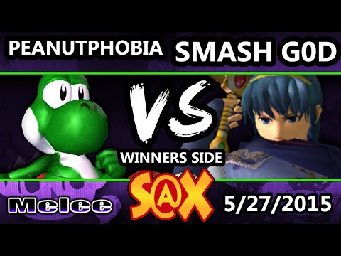 S@X - Peanutphobia (Yoshi) Vs. VGz | Smash G0D (Marth) SSBM Tournament - Smash Melee