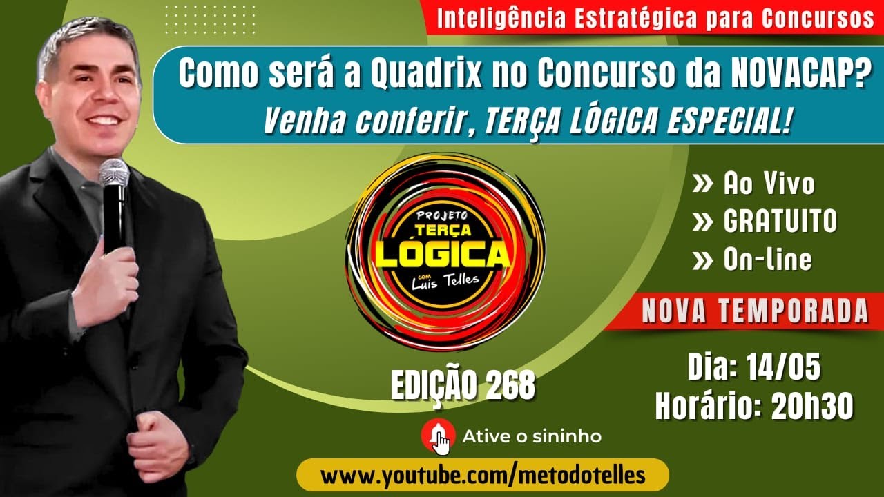 268 -  Terça Lógica Nova Temporada - 14  Maio 24 as 20:30